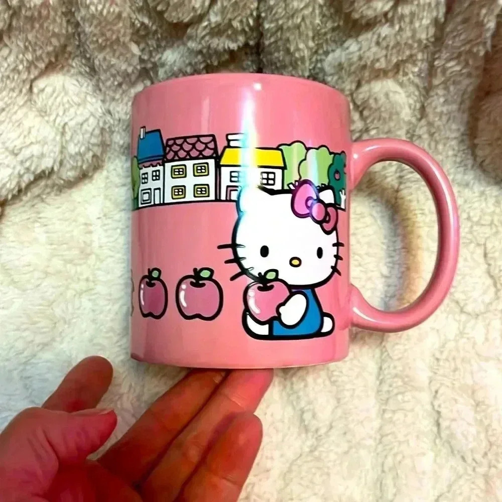 Hello Kitty Coffee Mug Cup Pink Decorative Microwave & Dishwasher Safe
